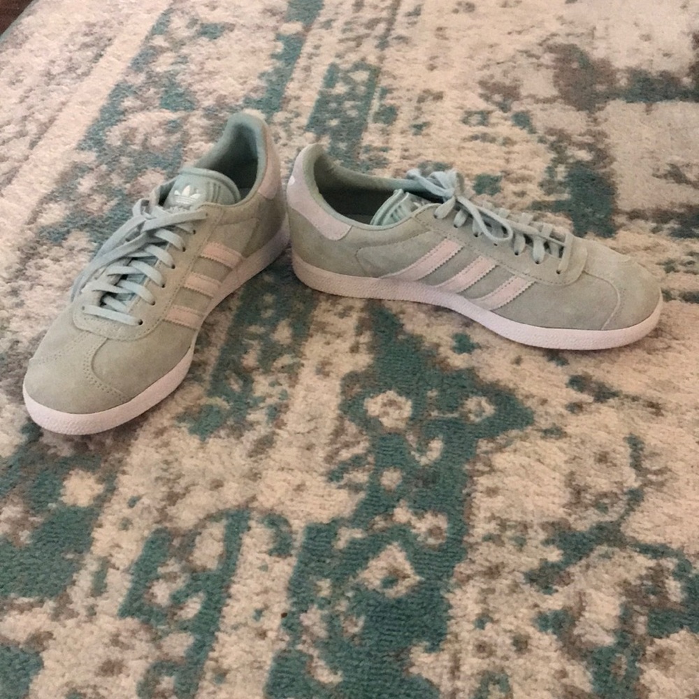 Mint green adidas gazelle